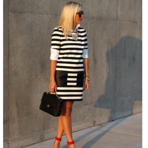 Club Monaco Haley Striped Shift Dress - Picture 4 of 9